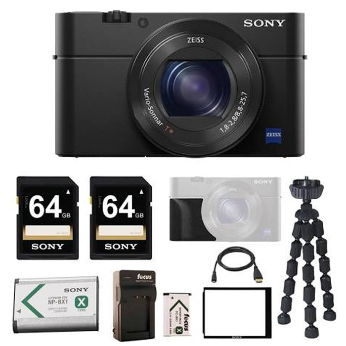 Sony Cyber-shot DSC-RX100 IV 20.1MP Digital Camera w/ Sony AGR2 Grip & Sony 64GB Accessory Bundle