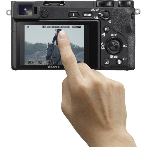 Sony Alpha a6500 24.2MP Wi-Fi Mirrorless Camera 16-50mm & 55-210mm Zoom Lens (Black) Bundle