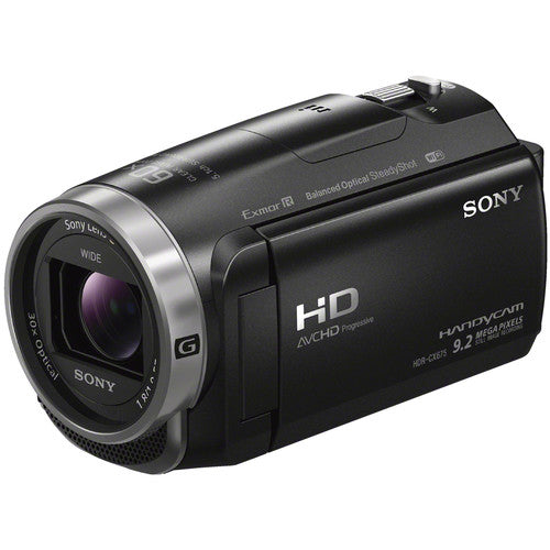 Sony HDR-CX675 Full HD Handycam Camcorder with 2x Spare Batteries | Charger | Sony Case & Lexar 128GB microSDXC Card with Adapter Premium Package