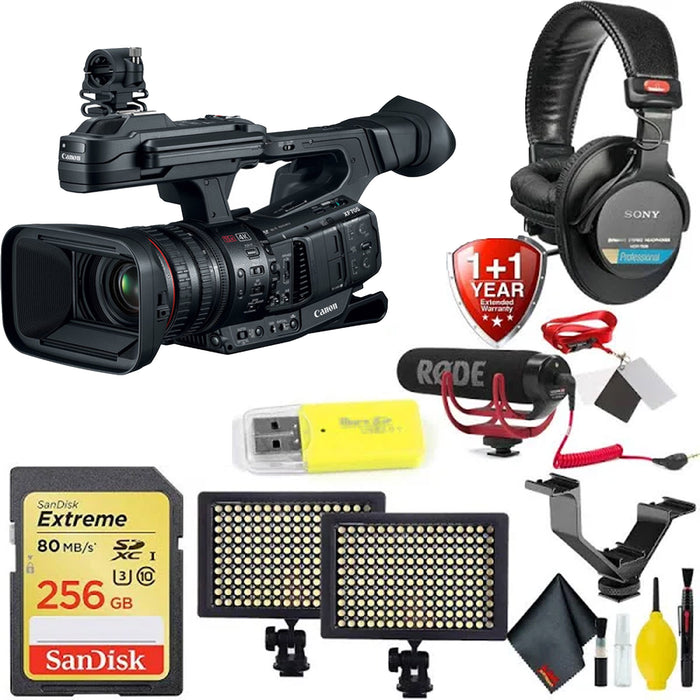 Canon XF705 4K 1" Sensor XF-HEVC H.265 Pro Camcorder w/ 64GB Advanced Kit