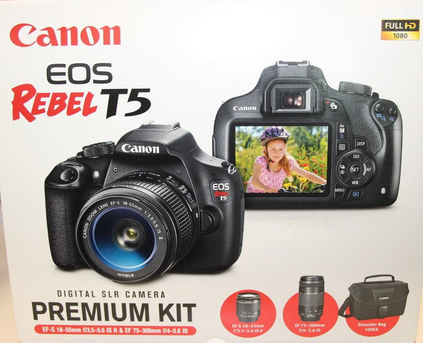 Canon EOS Rebel T5/2000D/4000D DSLR with 18-55mm & 75-300mm Lens Package