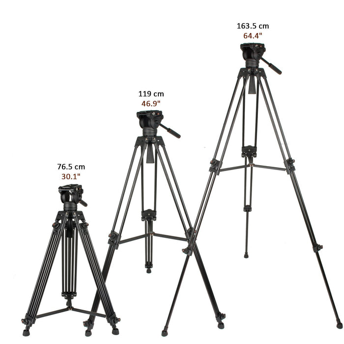 Heavy Duty Video Tripod, Cayer 64 Inch BV30-Camcorder Tripod System Aluminum Leg