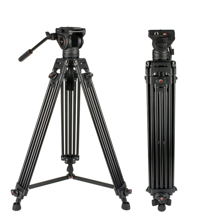 Heavy Duty Video Tripod, Cayer 64 Inch BV30-Camcorder Tripod System Aluminum Leg