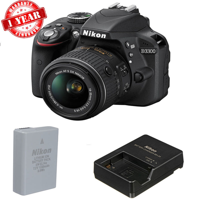 Nikon D3300/D3500 DSLR Camera with 18-55mm Lens (Black) USA