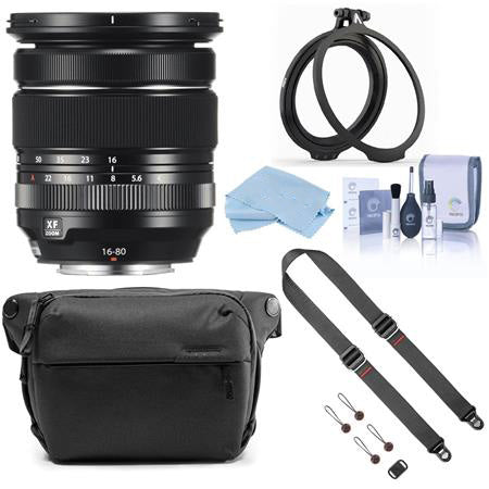 Fujifilm XF 16-80mm f/4.0 R OIS WR Lens Bundle, with Peak Design Accessories