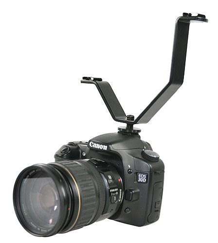 Fancierstudio Dual Mount Light And Sound Bracket, Camcorder Dual Mount Bracket for Video Lights & Microphones by Fancierstudio V Bracket