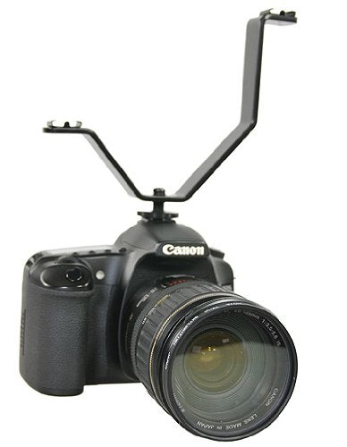 Fancierstudio Dual Mount Light And Sound Bracket, Camcorder Dual Mount Bracket for Video Lights & Microphones by Fancierstudio V Bracket