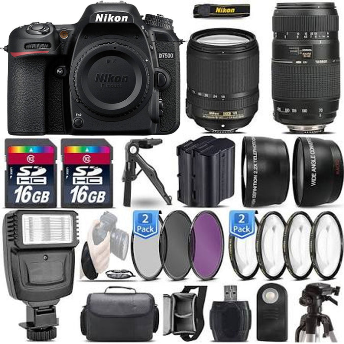 Nikon D7500 DSLR Camera with 18-140mm Lens & 70-300mm VR Deluxe Bundle