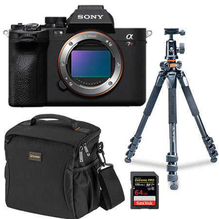 Sony Alpha a7R V Mirrorless Digital Camera (Black, Body Only) with Tripod Kit