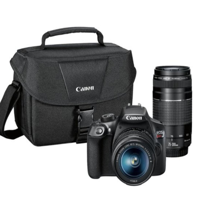 Canon EOS Rebel T7/2000D DSLR Camera with 18-55mm Lens & 75-300MM III Kit with Canon Case