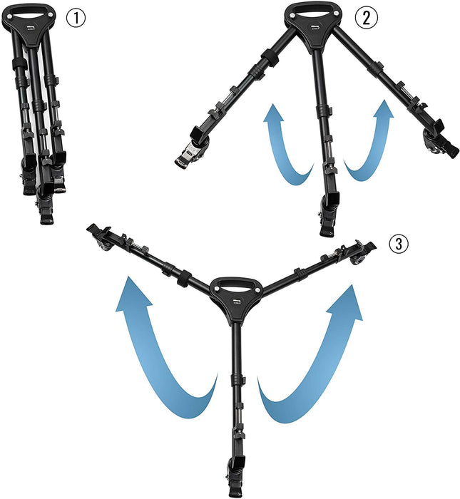 NJA 72inch Monopod (Black)| 50" Tripod | Tripod Dolly Bundle