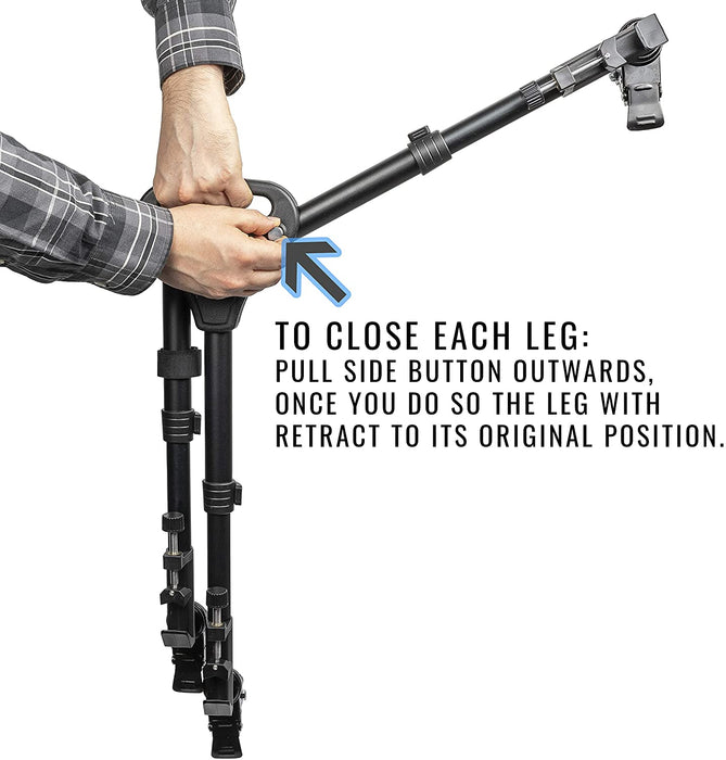 NJA 72inch Monopod (Black)| 50" Tripod | Tripod Dolly Bundle