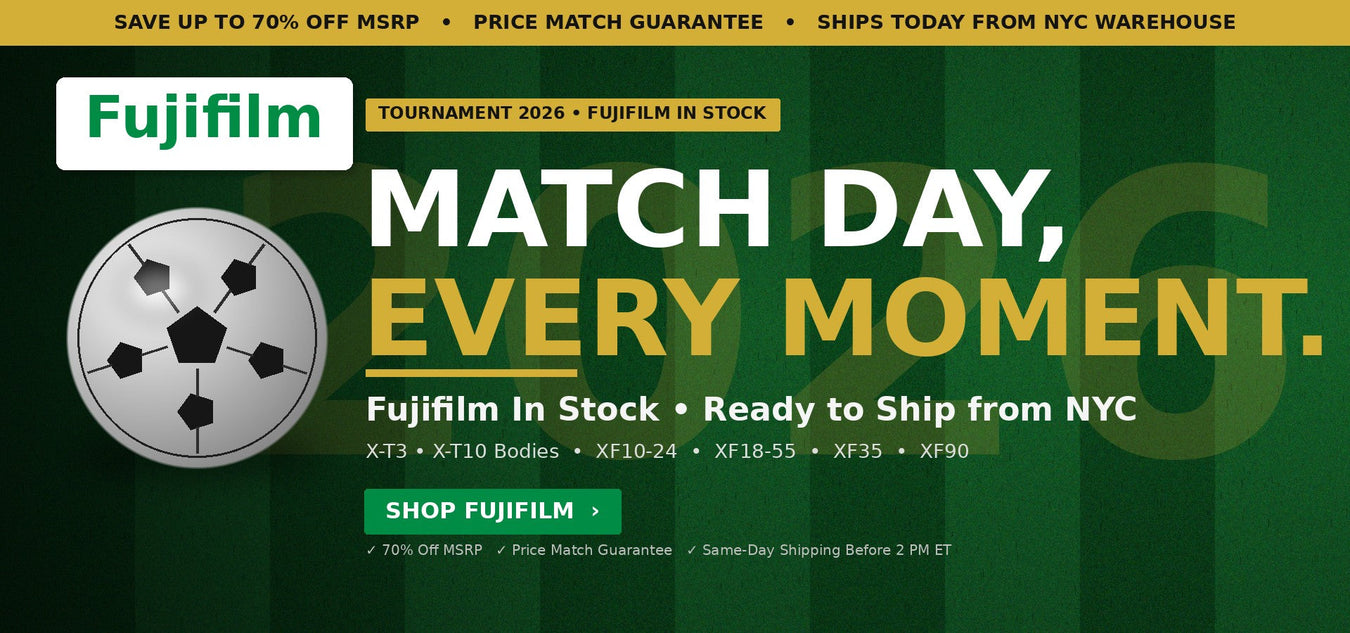 Fujifilm X Series — In Stock NYC. Match Day, Every Moment.