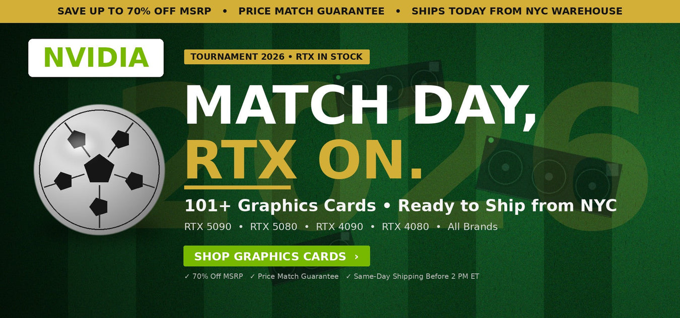 NVIDIA Graphics Cards — Match Day, RTX On. 101+ GPUs in stock.