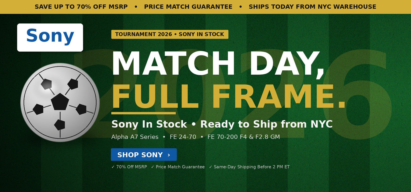 Sony Alpha — In Stock NYC. Match Day, Full Frame. Save up to 70% off MSRP.
