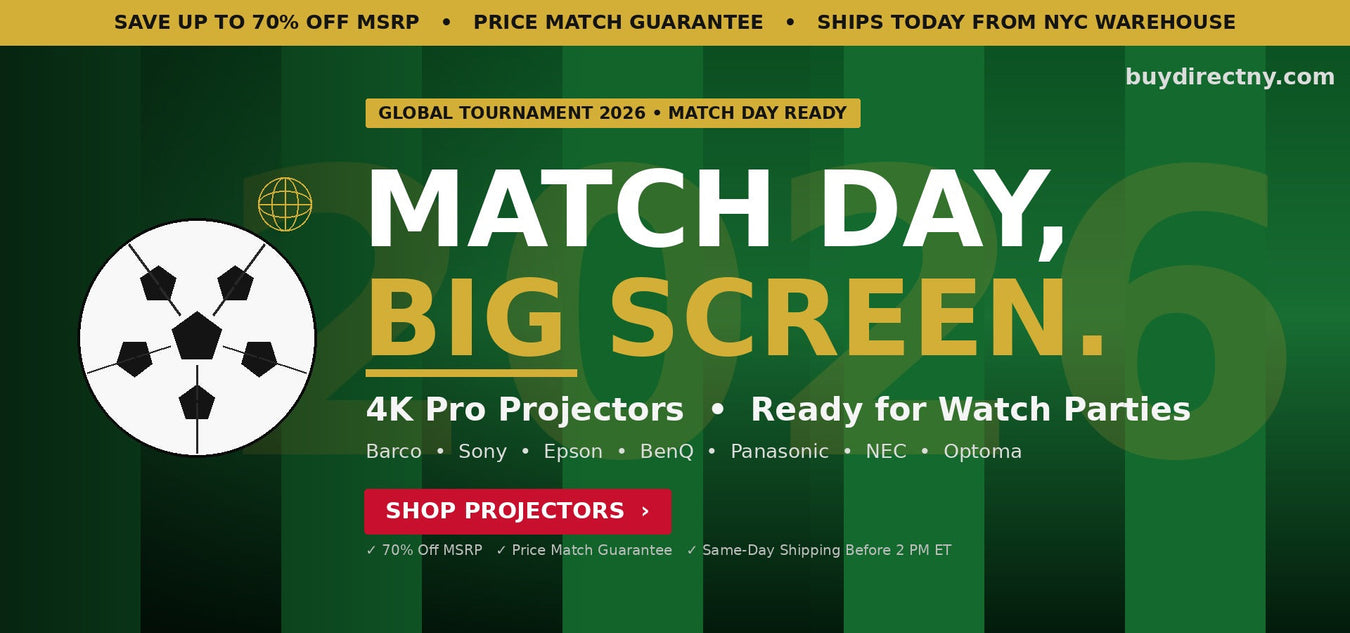Pro Projectors — In Stock NYC. Save up to 70% off MSRP. Match Day, Big Screen.