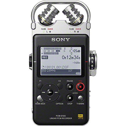 Sony PCM-D100 2-Track Portable Audio Recorder with Onboard Adjustable Stereo Microphone