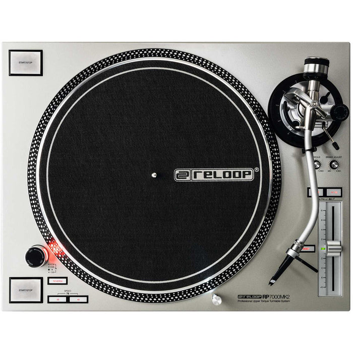 Reloop RP-7000 MK2 Upper Torque Turntable System (Silver)