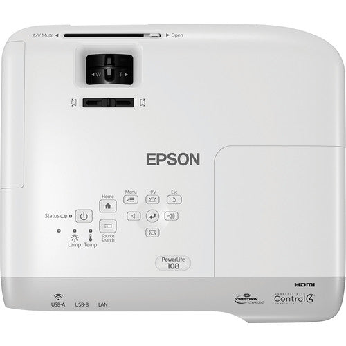 Epson PowerLite 108 3700-Lumen XGA 3LCD Projector - NJ Accessory/Buy Direct & Save