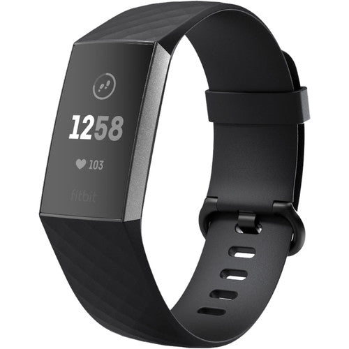Fitbit Charge 3 Fitness Wristband (Black/Graphite Aluminum) FB409GMBK - Buy Direct & Save