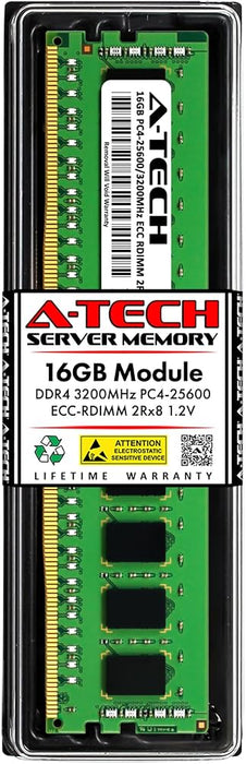 16GB DDR4-3200 (PC4-3200AA) 2Rx8 ECC Registered RDIMM Server Memory