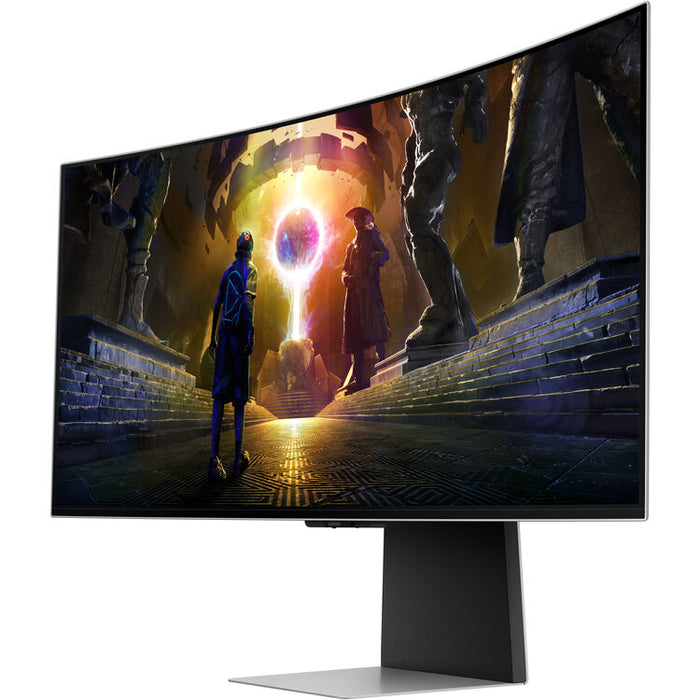 Samsung Odyssey QD-OLED G8 G85SD 34" 1440p HDR 175 Hz Ultrawide Curved Gaming Monitor (Silver)