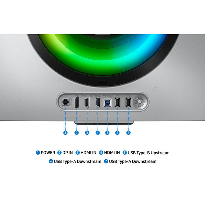 Samsung Odyssey QD-OLED G8 G85SD 34" 1440p HDR 175 Hz Ultrawide Curved Gaming Monitor (Silver)