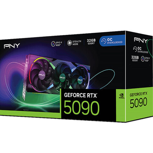 PNY NVIDIA GeForce RTX 5090 ARGB EPIC-X RGB OC Graphics Card