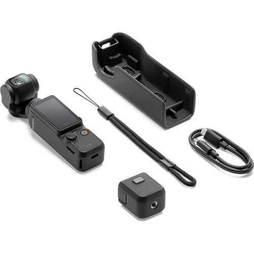 DJI Osmo Pocket 3 Creator Combo Bundle with Clip-On Transmitter/Recorder, Wide Angle Lens, Tripod, Carrying Bag + Wireless Microphone System, 128GB Micro SD Card, DJI Magnetic ND Filters Kit