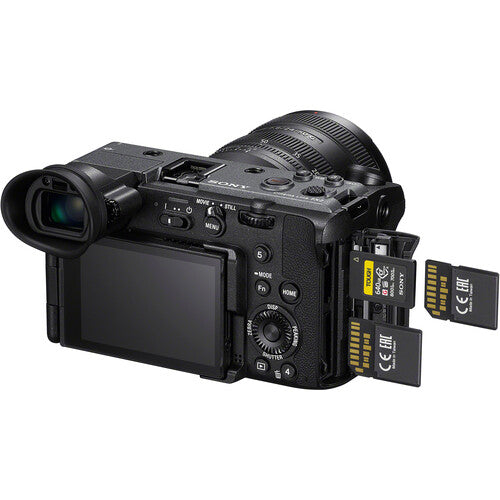 Sony FX2 Full-Frame Digital Cinema Camera with 33MP Sensor and AI Autofocus (ILME-FX2B) + Tamron 35-150mm f/2-2.8 Di III VXD Lens + Lexar 128GB Memory Card (2-Pack) + NP-FZ100 Battery + Lens Filter Kit + Photography Software + Camera Bag + More