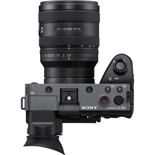 Sony FX2 Full-Frame Digital Cinema Camera with 33MP Sensor and AI Autofocus (ILME-FX2B) + Tamron 35-150mm f/2-2.8 Di III VXD Lens + Lexar 128GB Memory Card (2-Pack) + NP-FZ100 Battery + Lens Filter Kit + Photography Software + Camera Bag + More