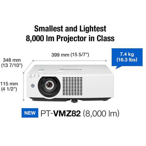 Panasonic PT-VMZ62 6500-Lumen WUXGA Laser 3LCD Projector (White)