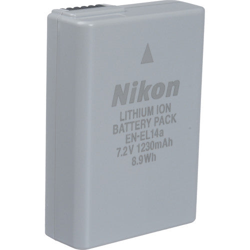 2 Pcs - Nikon EN-EL14a Rechargeable Lithium‑Ion Battery (1230 mAh)