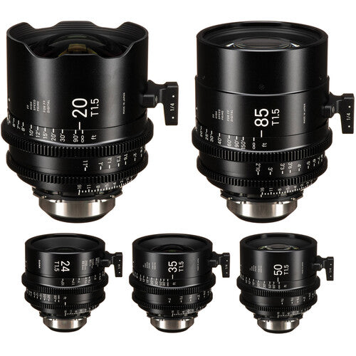 Sigma T1.5 Cine FF High-Speed Art Prime 5-Lens Set (PL, Feet) - NJ Accessory/Buy Direct & Save