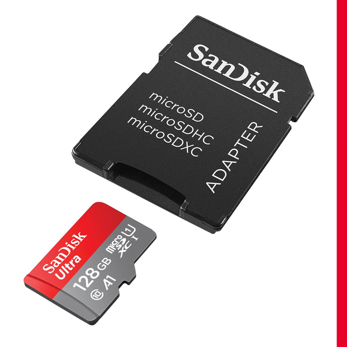 SanDisk 128GB microSDXC Memory Card Ultra Class 10 UHS-I with microSD Adapter