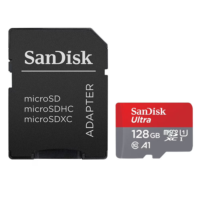 SanDisk 128GB microSDXC Memory Card Ultra Class 10 UHS-I with microSD Adapter