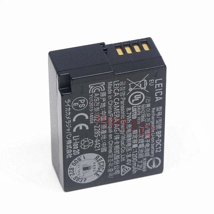 Leica BP-DC12 BP-DC12-E Battery for Leica V-LUX 4 V-Lux 5 Q / Typ116