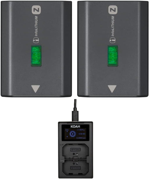 Sony NPFZ100 Z-Series Rechargeable Camera Battery (Two-Pack) Bundle with Dual Charger (3 Items) - NJ Accessory/Buy Direct & Save