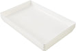 US Acrylic White Plastic Serving Trays (Set of 4) 15” x 10” | Large Unbreakable Reusable Rectangular Party Platters | Serve Appetizers, Fruit, Veggies, & Desserts | BPA-Free & Made in USA