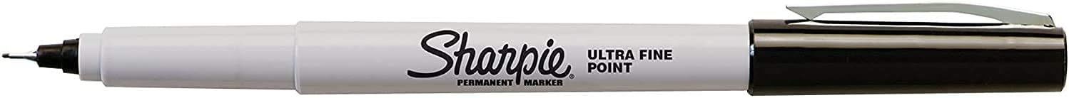 Sharpie 37001 Ultra Fine Point Permanent Markers, Black; Fade and Water Resistant, Quick-drying Ink, 2 Packs of 12 Markers, 24 Markers Total