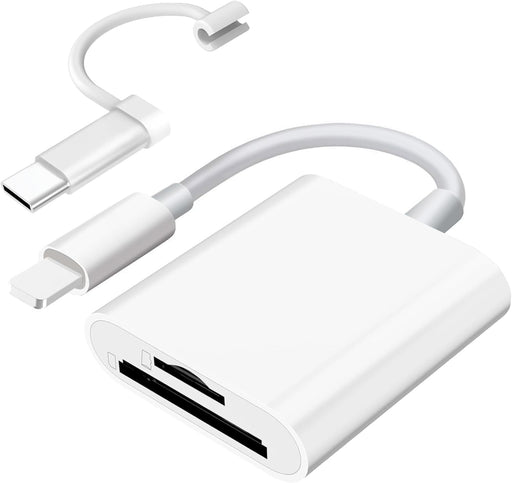 SUNTRSI Dual SD & MicroSD Card Reader for iPhone iPad