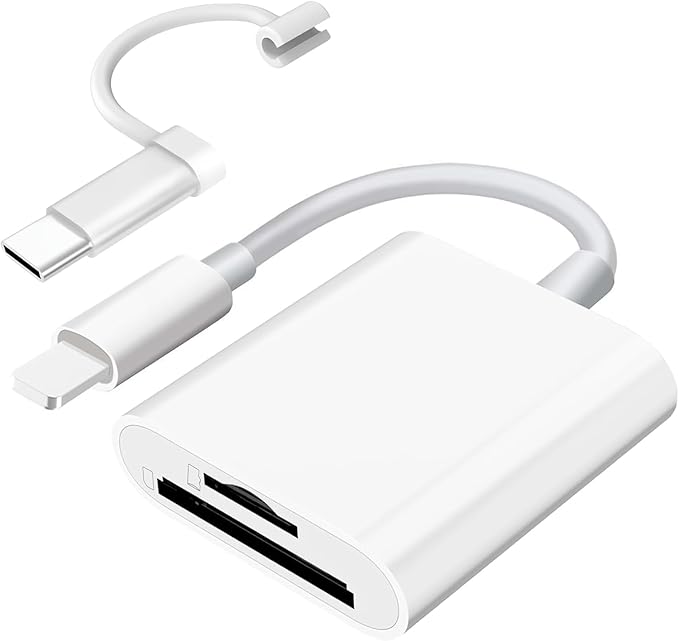 SUNTRSI Dual SD & MicroSD Card Reader for iPhone iPad