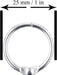 1 Inch Loose Leaf Binder Rings, (50 Pack) Metal Office Book Rings, Nickel Plated Steel Binder Rings, Keychain Key Rings, Index Card Rings, Silver, for School, Home, Office