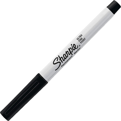 Sharpie 37001 Ultra Fine Point Permanent Markers, Black; Fade and Water Resistant, Quick-drying Ink, 2 Packs of 12 Markers, 24 Markers Total