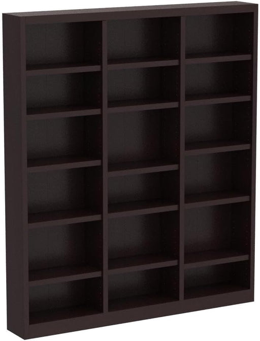 Concepts in Wood 18-Shelf Triple Wide Cherry Wood Bookcase