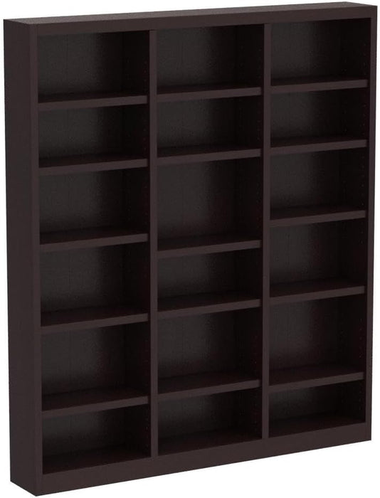 Concepts in Wood 18-Shelf Triple Wide Cherry Wood Bookcase