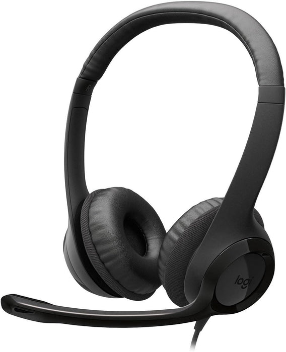Logitech H390 Wired USB-C Headset Noise Cancelling Mic Black 981-001575