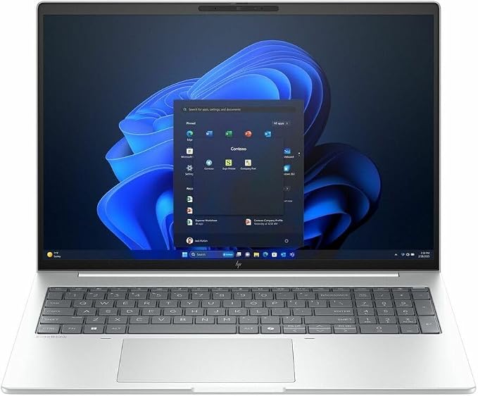 HP EliteBook 8 G1i 16" Touchscreen Notebook Intel Core Ultra 5 225U 16GB 512GB SSD Glacier Silver BG7N2UT#ABA