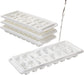 Ice Cube Trays (White) (Stackable with Water and Collapsible Without Water)