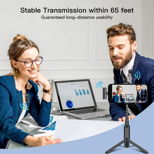 2pcs Lavalier Wireless Microphone for iPhone 15/16/Android Video Recording,Mini Microphone for Game Live Streaming,Interviews,YouTube,TikTok,Vlog